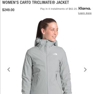 NorthFace Women’s Carto Triclimate Jacket (Large)